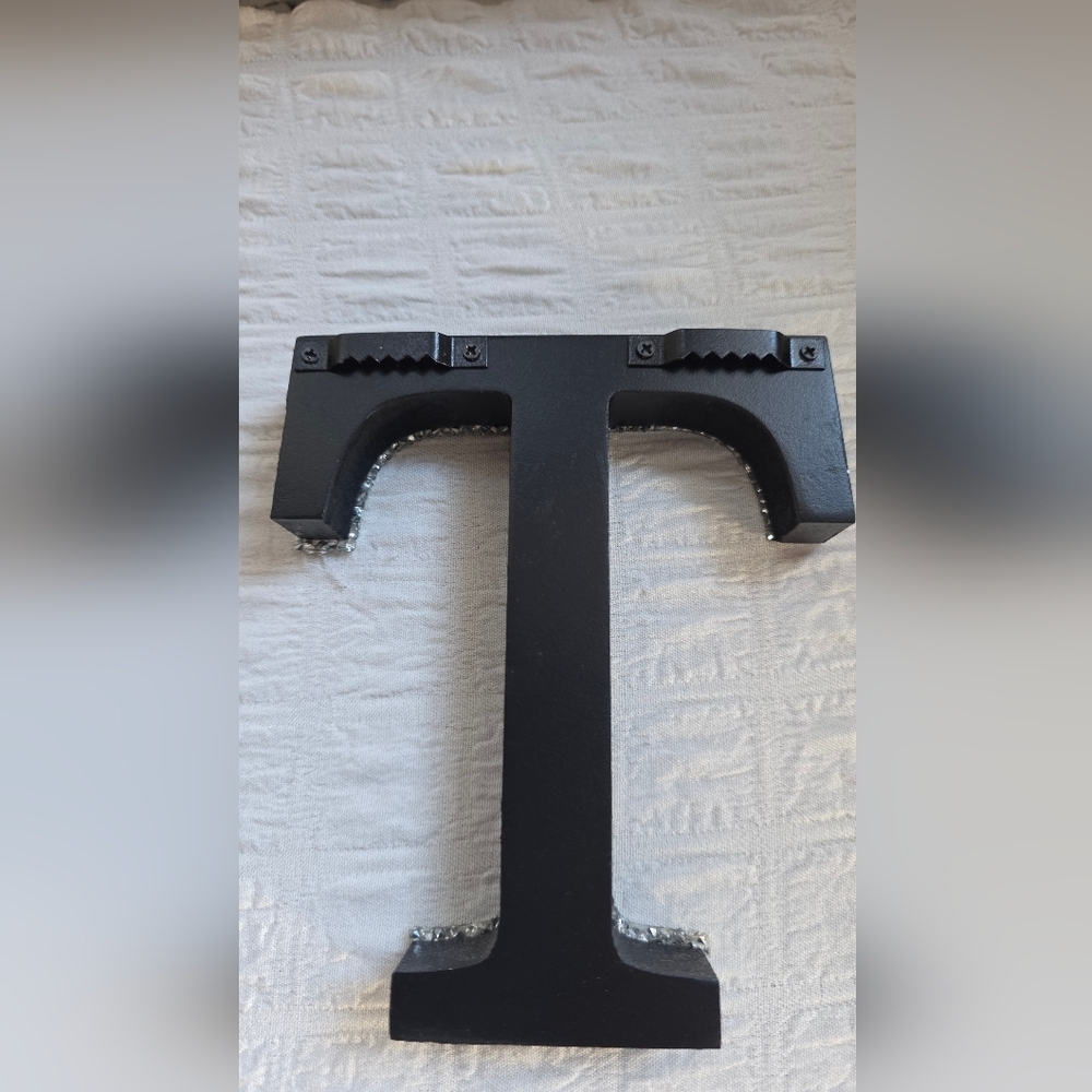 Sparkling Silver Letter T Decor - Picture 2 of 4